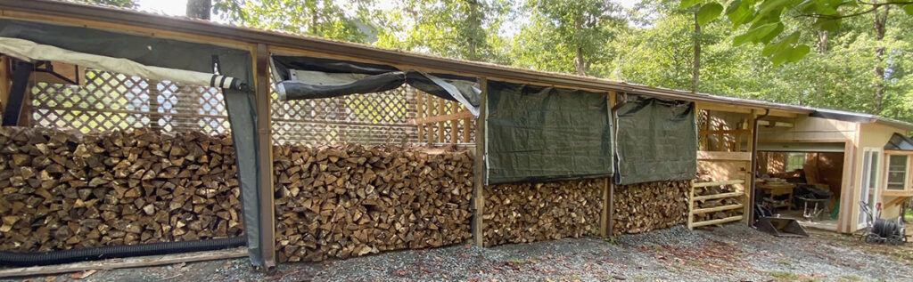 firewood drying shed